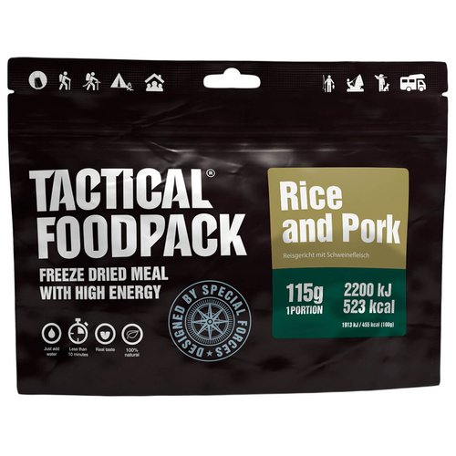 Liofilizat Tactical Foodpack - DANIE Z RYŻEM I WIEPRZOWINĄ