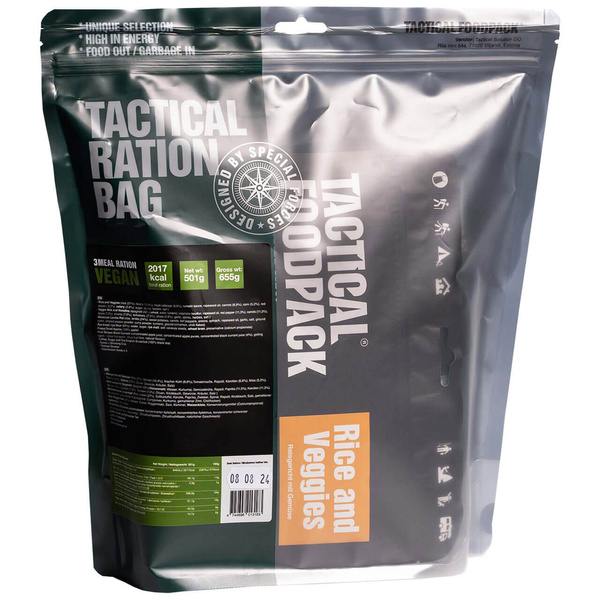 Racja żywnościowa jednodniowa wegetariańska  Tactical Foodpack - 3 MEAL RATION VEGAN | 501g