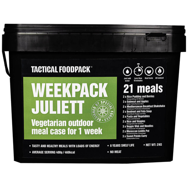 Racja żywnościowa 7-dniowa wegetariańska Tactical Foodpack - WEEKPACK JULIETT | 2100g