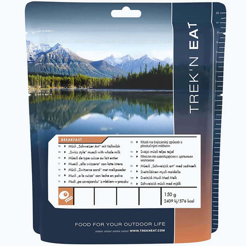 Liofilizat Trek'n Eat - MUSLI "PO SZWAJCARSKU" Z MLEKIEM W PROSZKU