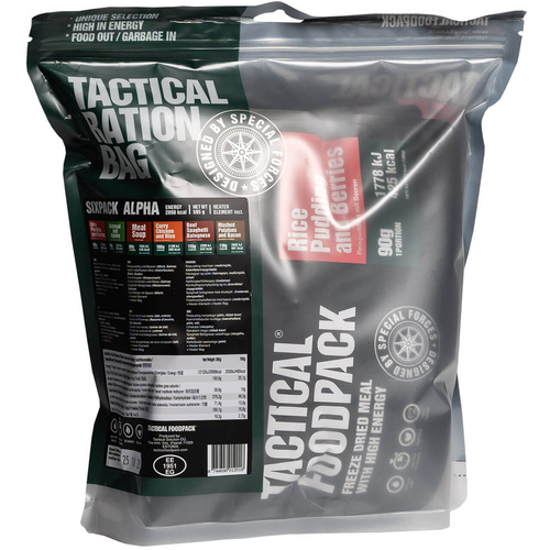 Zestaw sześciu posiłków liofilizowanych Tactical Foodpack - SIXPACK ALPHA | 595 g