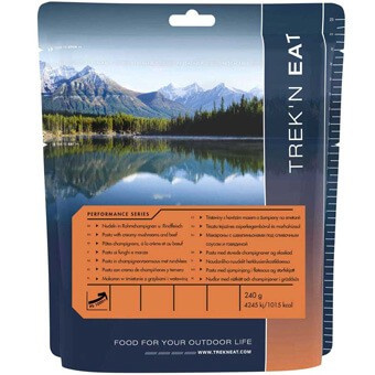 Liofilizat Trek'n Eat - MAKARON W ŚMIETANIE Z GRZYBAMI I WOŁOWINĄ, +1000 kcal