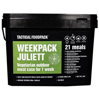 Racja żywnościowa 7-dniowa wegetariańska Tactical Foodpack - WEEKPACK JULIETT | 2100g