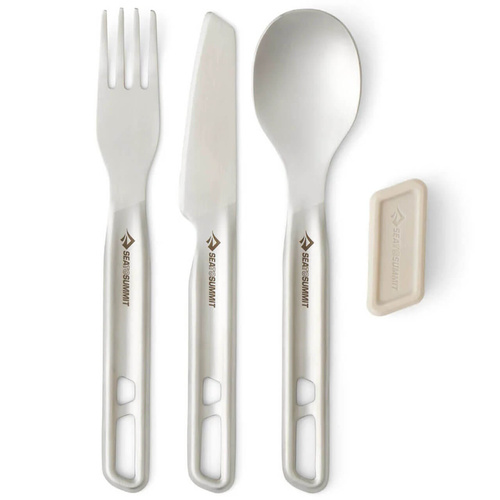 Zestaw sztućców turystycznych Sea To Summit - DETOUR STAINLESS STEEL CUTLERY SET - (3 Piece)